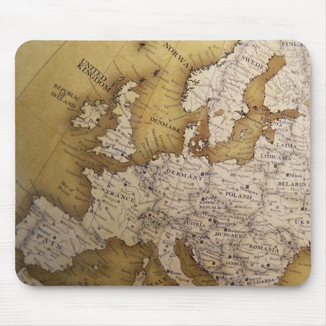 Antique map of europe. Old world. Mouse Mat (Front)