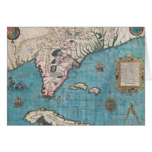 Antique Map of Florida and Cuba