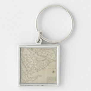 Antique Map of Horn of Africa Key Ring