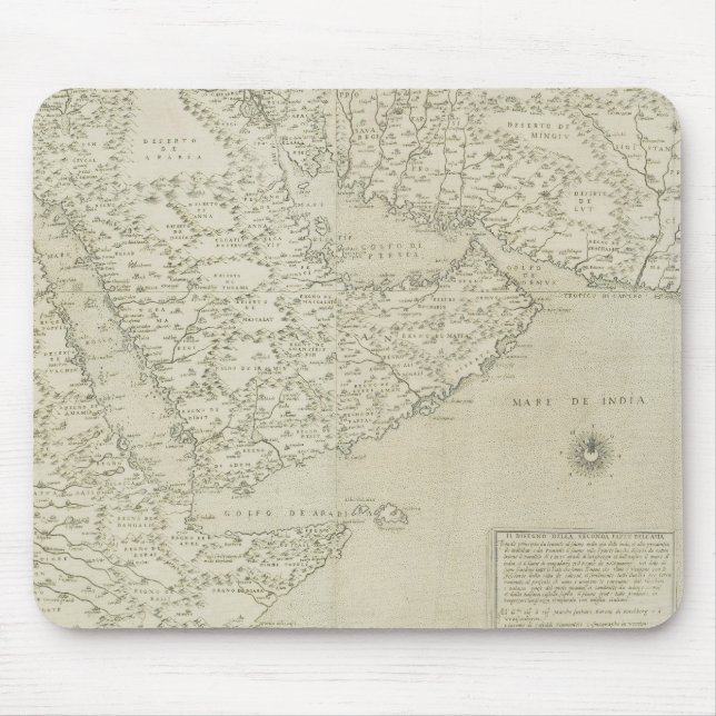 Antique Map of Horn of Africa Mouse Mat (Front)