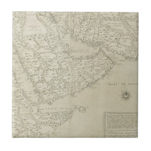 Antique Map of Horn of Africa Tile