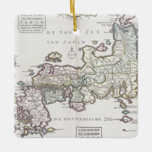 Antique Map of Japan   1769 Ceramic Ornament