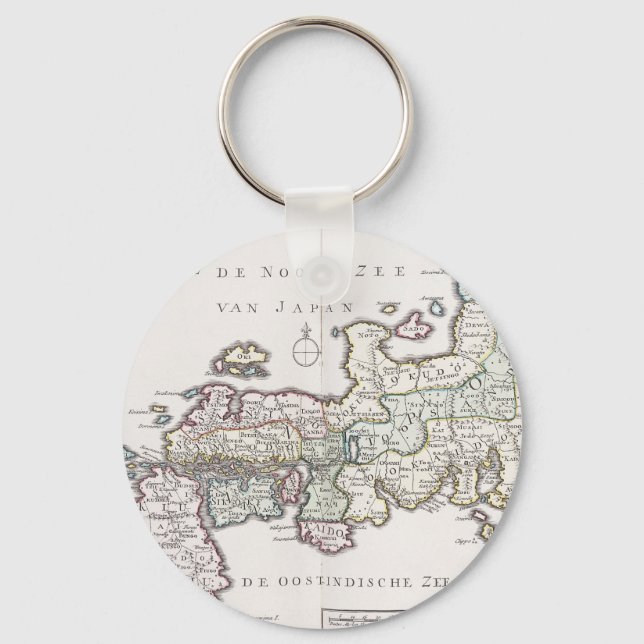 Antique Map of Japan | 1769 Key Ring (Front)