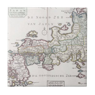 Antique Map of Japan 1769 Tile