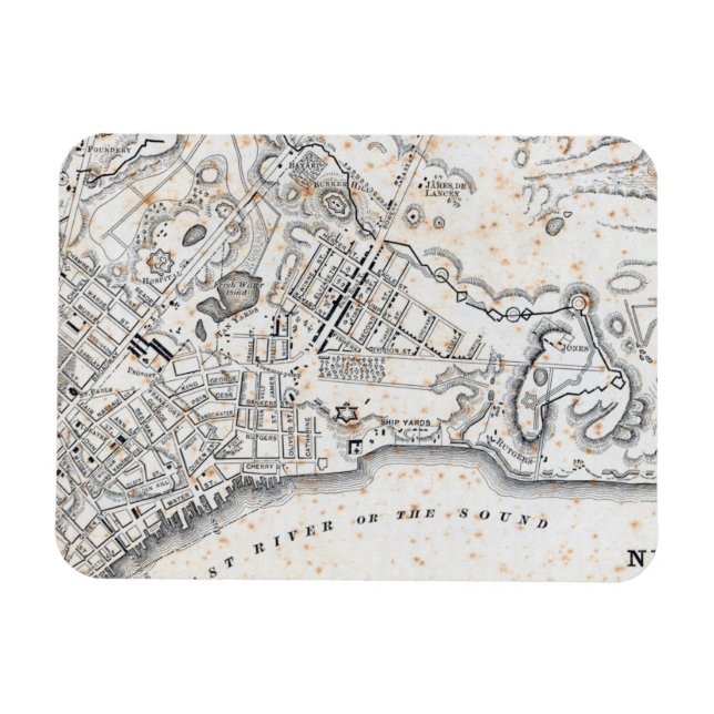 Antique Map of New York Magnet (Horizontal)