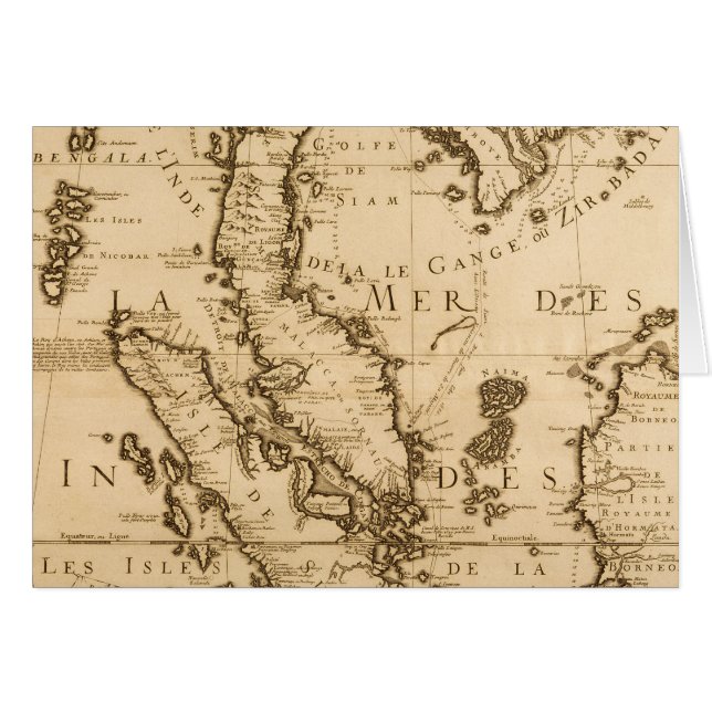 Antique Map of South East Asia | 1687 (Front Horizontal)