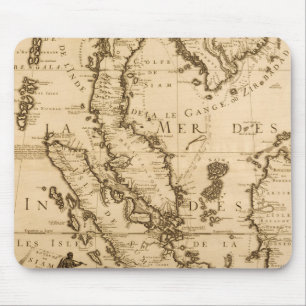 Antique Map of South East Asia 1687 Mouse Mat