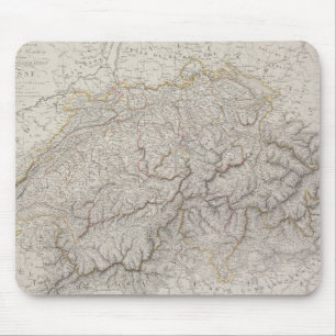Antique Map of Switzerland Mouse Mat