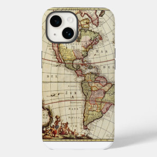 Antique Map of the Americas by Johannes De Ram iPhone 14 Case