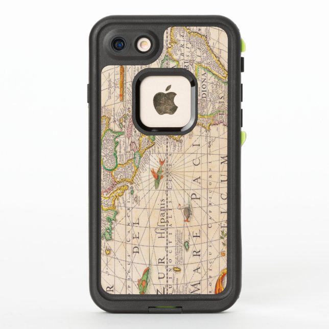 Antique Map of the Americas Circa 1652 LifeProof iPhone Case (Back)
