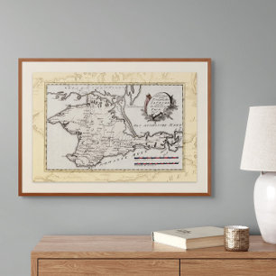 Antique map of the Crimean Peninsula Poster