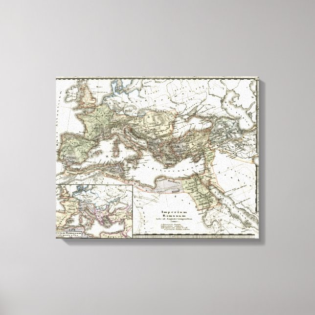 Antique Map of the Roman Empire Canvas Print (Front)