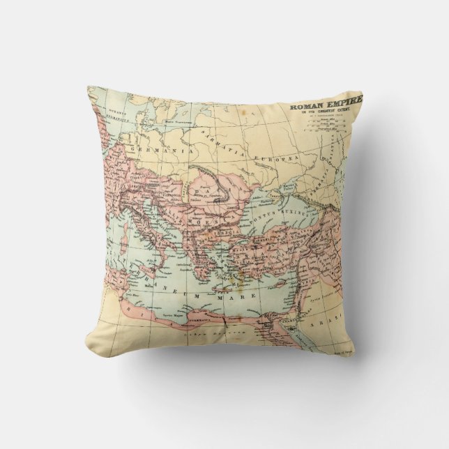 Antique map of the Roman Empire Cushion (Front)