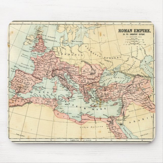 Antique map of the Roman Empire Mouse Mat (Front)