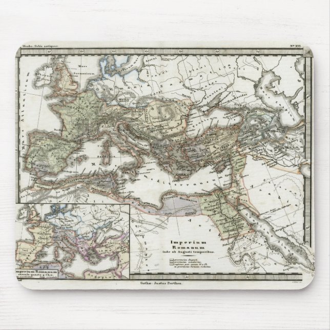 Antique Map of the Roman Empire Mouse Mat (Front)