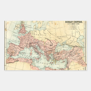 Antique map of the Roman Empire Rectangular Sticker