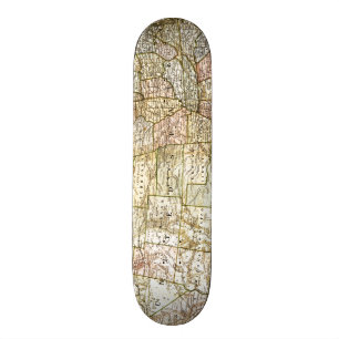 Antique Map of The United States of America Skateboard