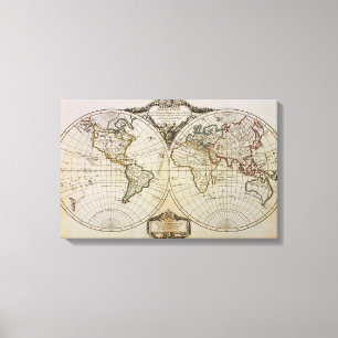 Antique Map of the World Canvas Print