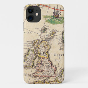 Antique Map of United Kingdom iPhone 11 Case