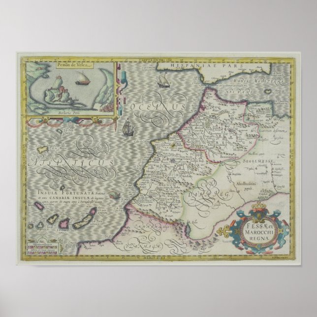 Antique Map of West Africa Poster (Front)