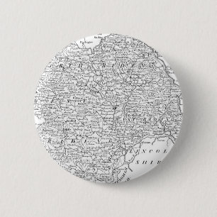 Antique Map of Yorkshire 1786 6 Cm Round Badge