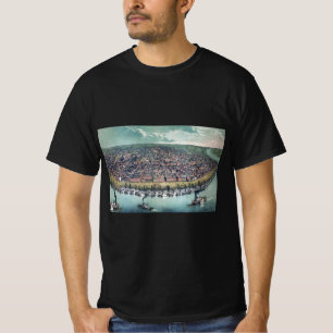 Antique Map Saint Louis Missouri Mississippi River T-Shirt