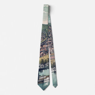 Antique Map Saint Louis Missouri Mississippi River Tie
