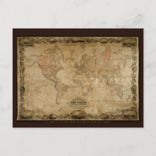 Antique Map Series Postcard