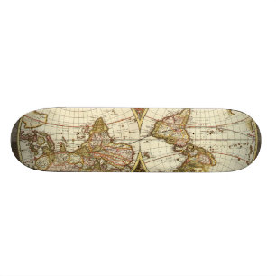 Antique Map Skateboard