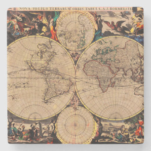 Antique Map Stone Coaster