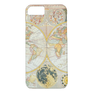 Antique Maps of the WorldDouble Hemisphere World iPhone 8/7 Case