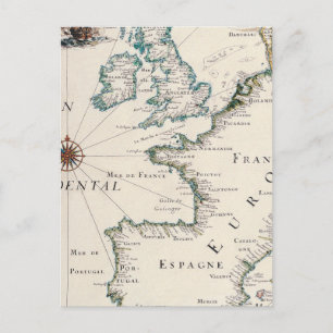 Antique Maps of the WorldMap of EuropeMatthaus 11 Postcard
