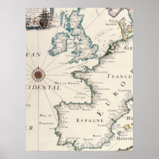 Antique Maps of the WorldMap of EuropeMatthaus 11 Poster