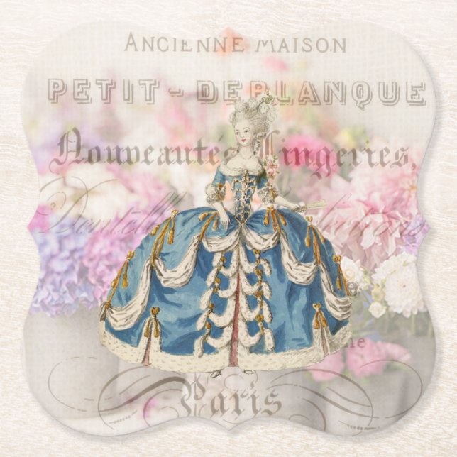 Antique Marie Antoinette Coasters (Front)