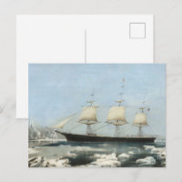 Antique Maritime Sailing Ship Iceberg Wall Art