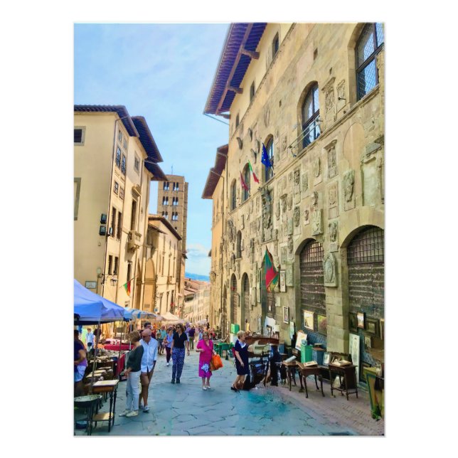 Antique Market in Arezzo, Italy Photo Print (Front)