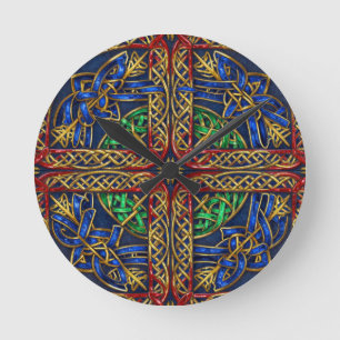 Antique Mediaeval Celtic Knots Round Clock