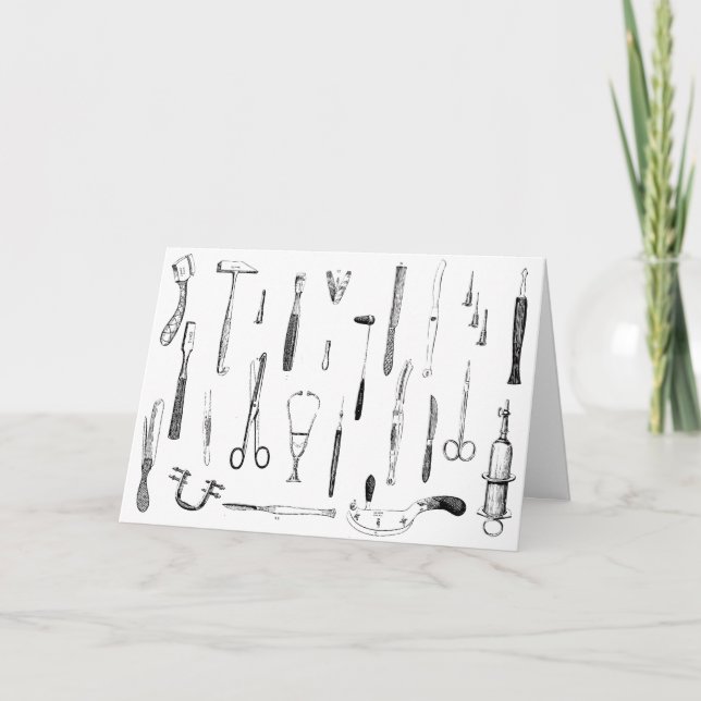 antique medical instruments greeting card (Front)