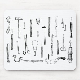 Antique medical instruments mouse mat