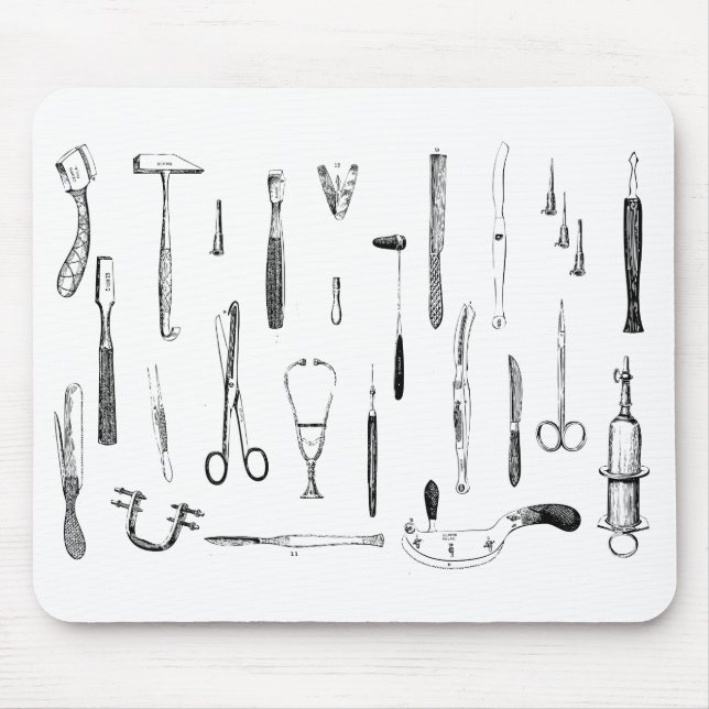 Antique medical instruments mouse mat (Front)