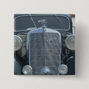 antique mercedes 2 15 cm square badge