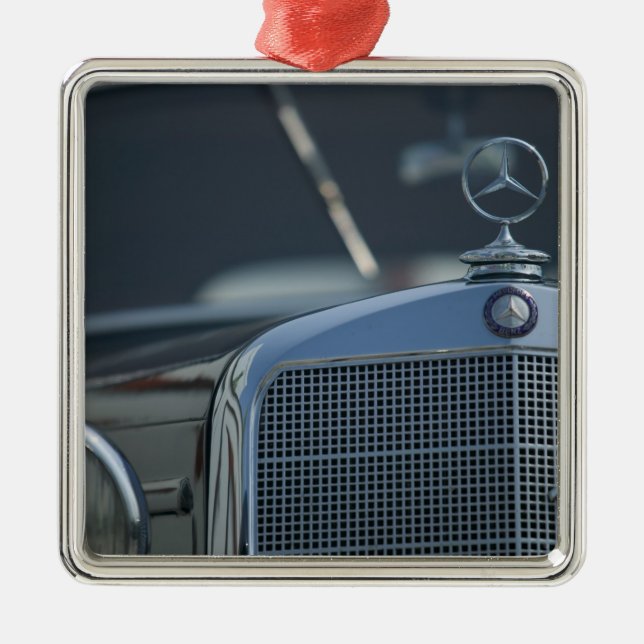 antique mercedes 4 metal tree decoration (Front)