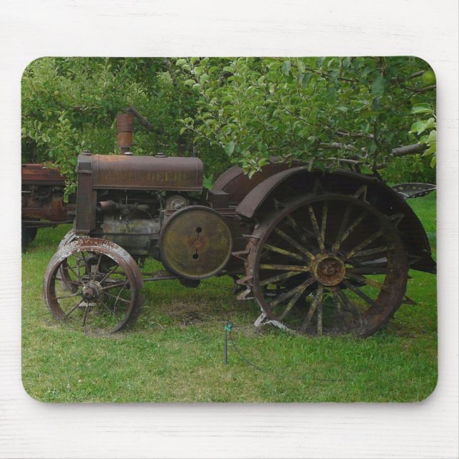 Antique Metal Wheel Tractors Mouse Mat (Front)