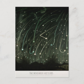 Antique Meteor Shower Astronomy Postcard