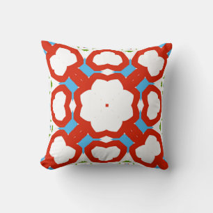 Antique mexican talavera ceramic. Graphic design. Cushion