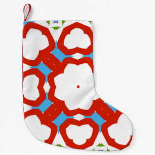Antique mexican talavera ceramic. Graphic design.  Small Christmas Stocking