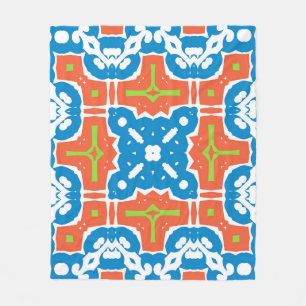 Antique mexican talavera ceramic. Vintage seamless Fleece Blanket