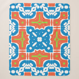 Antique mexican talavera ceramic. Vintage seamless Sherpa Blanket