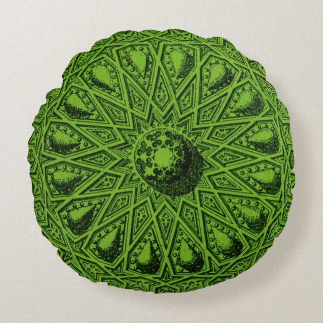 antique Middle Eastern motif Round Cushion (Front)