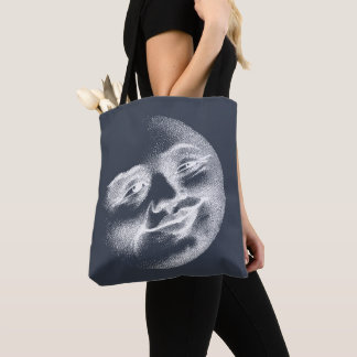 Antique Moon Face Tote Bag